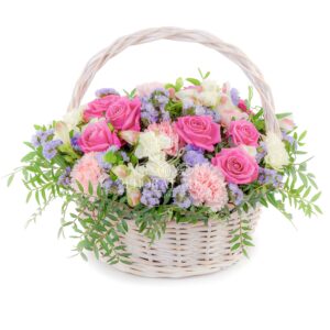 Rose, Carnation Basket | Floral Me
