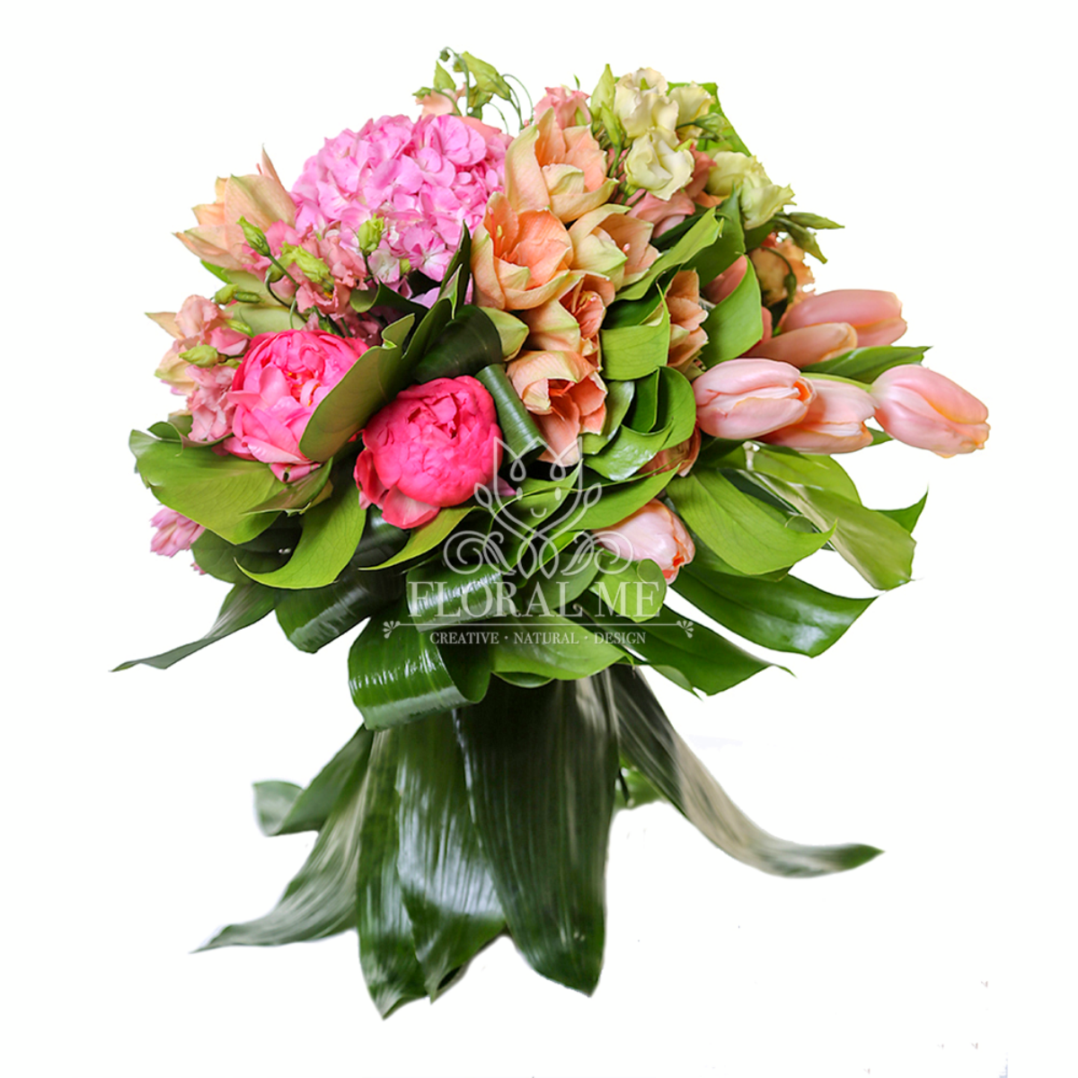 Hippeastrum, Hydrangea Bridal Bouquet