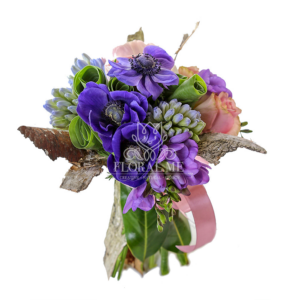Poppy, Hyacinth Bridal Bouquet