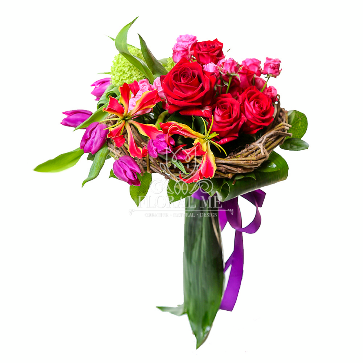 Colorful Rose Bridal Bouquet
