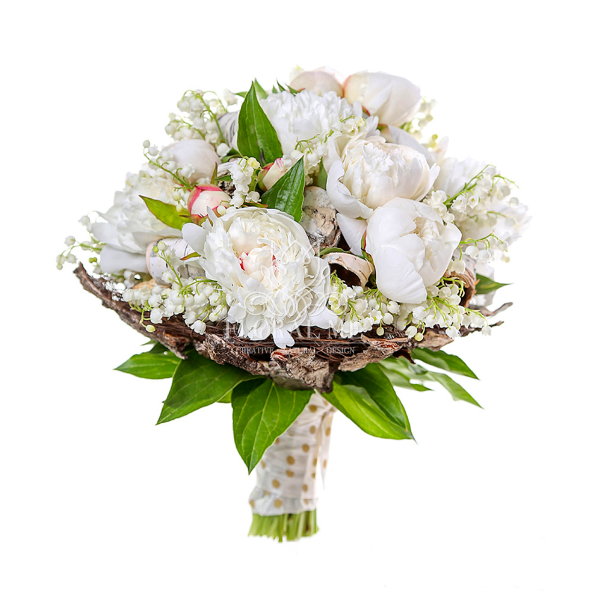 White Peony Bridal Bouquet