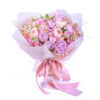 粉紅色風信子玫瑰花束